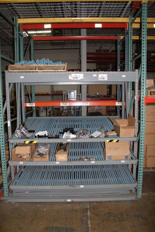 lot 43 image: Rack system with roller shelf units