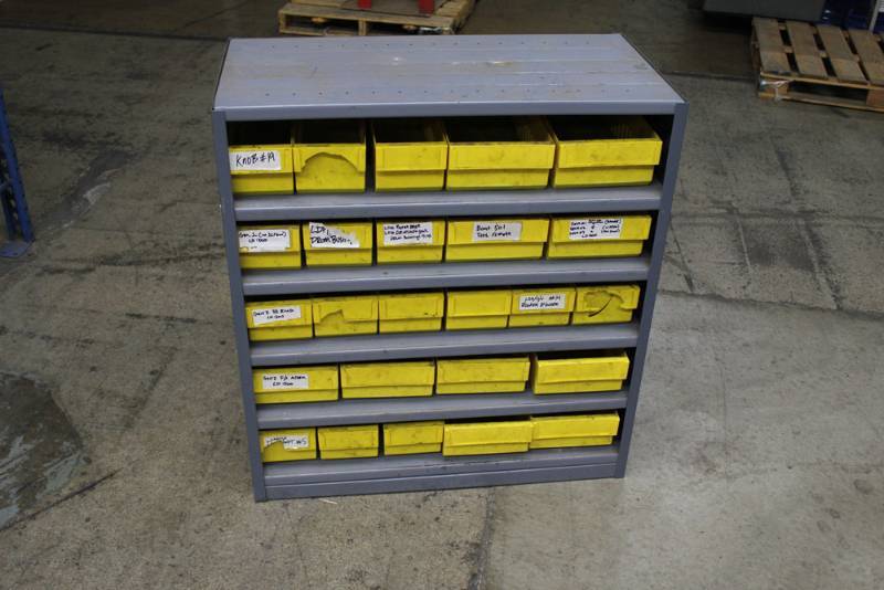 lot 64 image: Hardware Cabinet with Bins