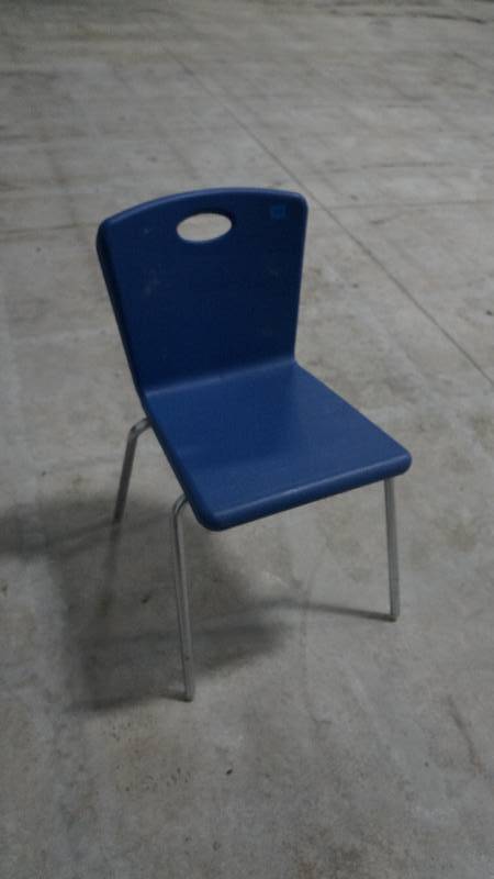 Lot of 4 Blue Steel Framed Chairs