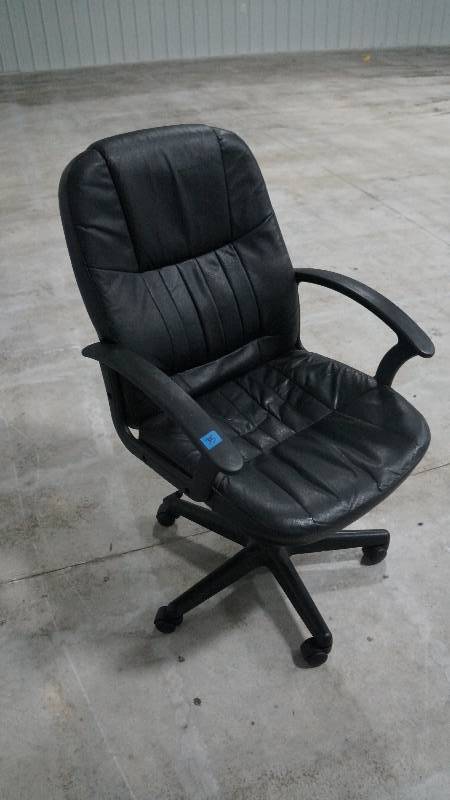 Faux Leather Office Chair on Wheels