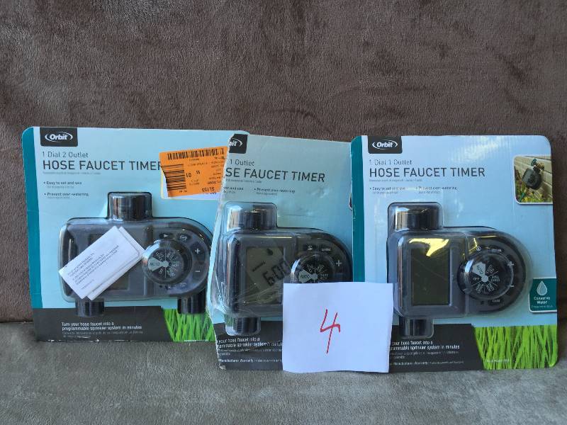 lot 4 image: Lot of 3 Hose Faucet Timer