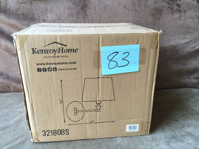 lot 83 image: Kenroy Home Lamp - Martin Wall Swing Arm