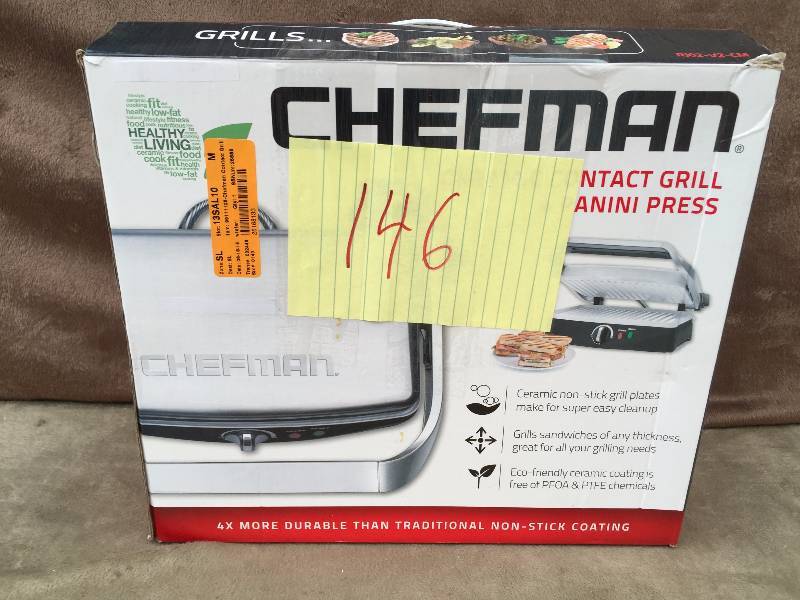 lot 146 image: Chefman contact Grill Panini Press