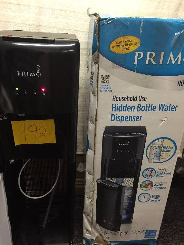 lot 192 image: Primo Water Dispenser - Hidden Water Bottle compartment