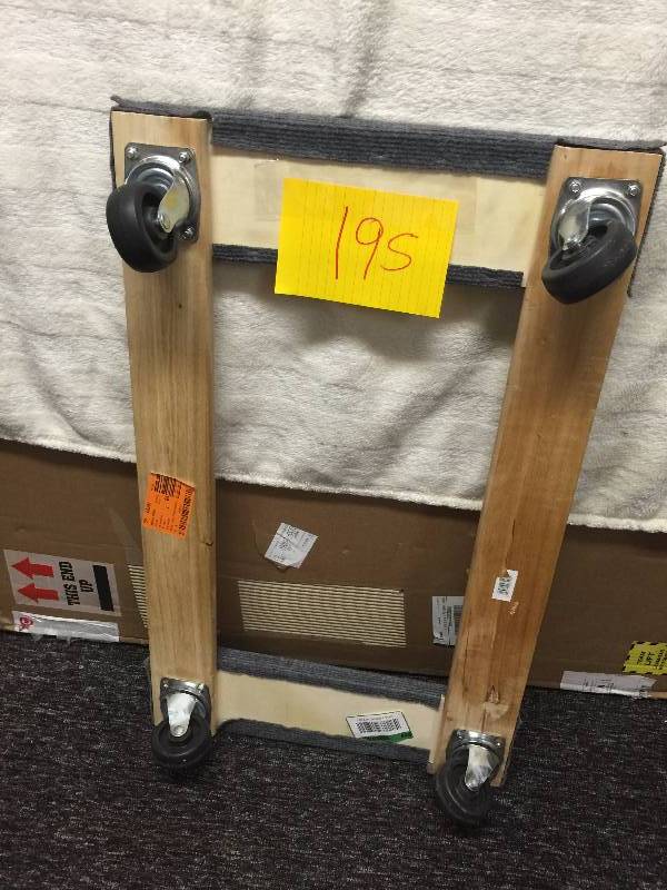 lot 195 image: Wood Moving Dolly- 600 Lb Capacity