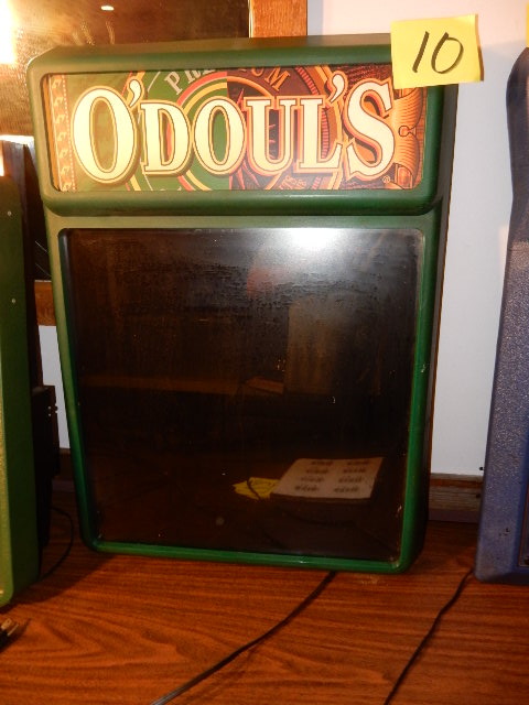lot 10 image: ODOULS Lighted sign with greaseboard for messages