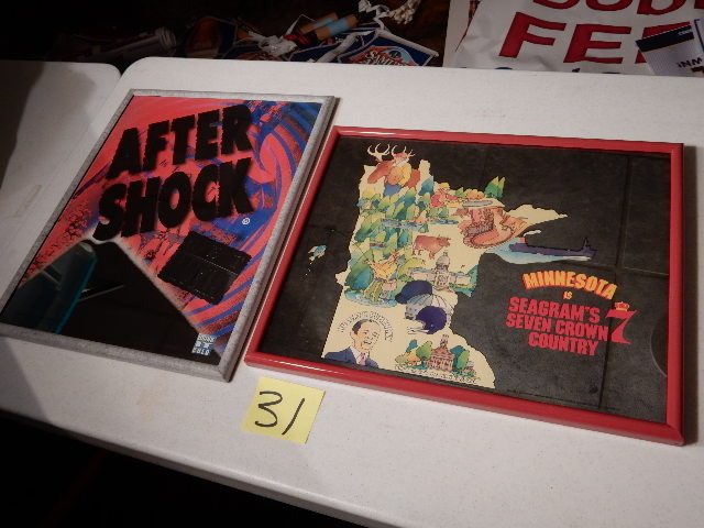 lot 31 image: Minnesota is SEAGRAMS 7 Crown Country.. AFTERSHOCK.. Mirrored Signs