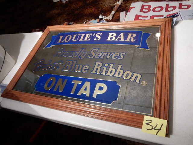 lot 34 image: Louies Proudly Serves Pabst Blue Ribbon
