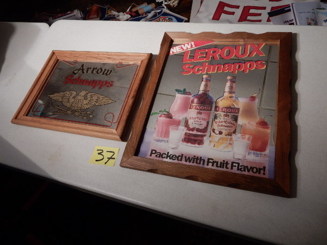 lot 37 image: Arrow Schnapps, Leroux Schnapps,, Mirrored Signs