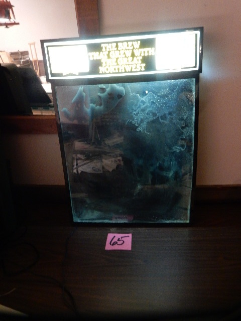 lot 65 image: Lighted Schmidt Beer Sign, Message board