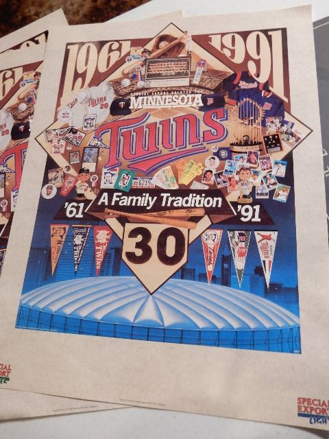 lot 70 image: Twins Commemorative Posters.