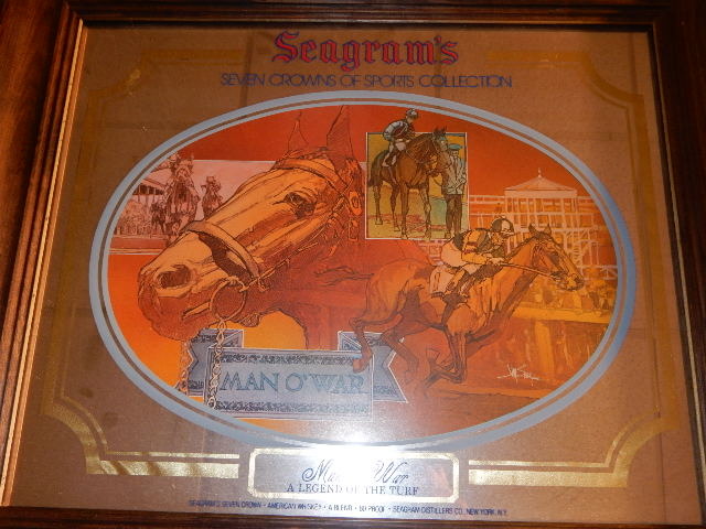 lot 79 image: SEAGRAMS, Man O War Mirrored sign.