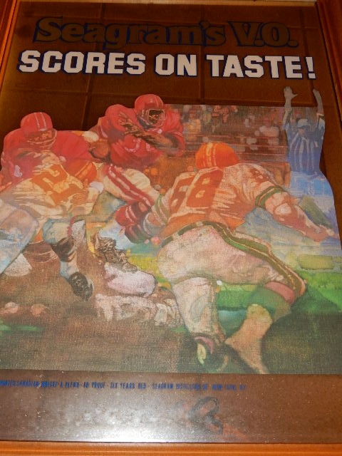 lot 81 image: SEAGRAMS VO, SCORES ON TASTE Sign