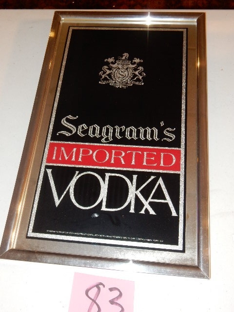 lot 83 image: SEAGRAMS Imported Vodka, Mirrored Sign