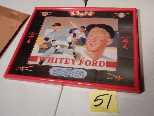 lot 51 image: Whitey Ford, Seagrams 7 Mirrored Beer Sign