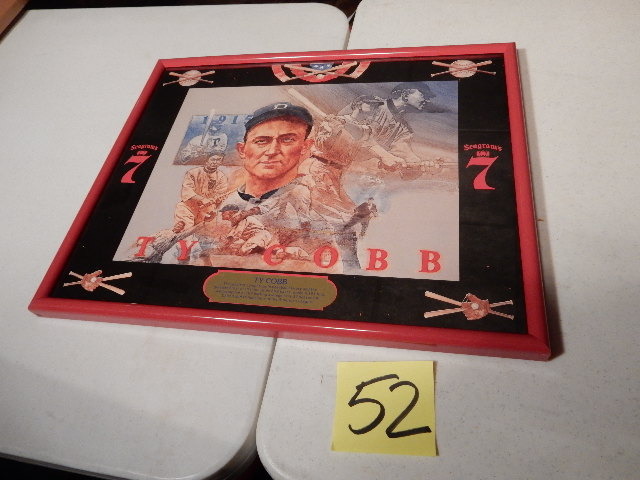 lot 52 image: Ty Cobb, Seagrams 7 Mirrored Beer Sign..