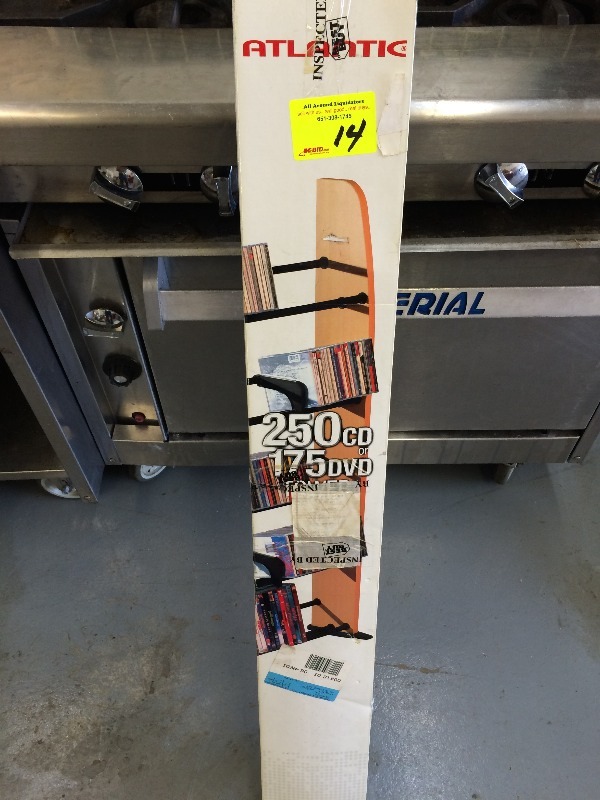 lot 14 image: Atlantic Muti Storage Tower  250 CDs or 175 DVDs  - New in the box
