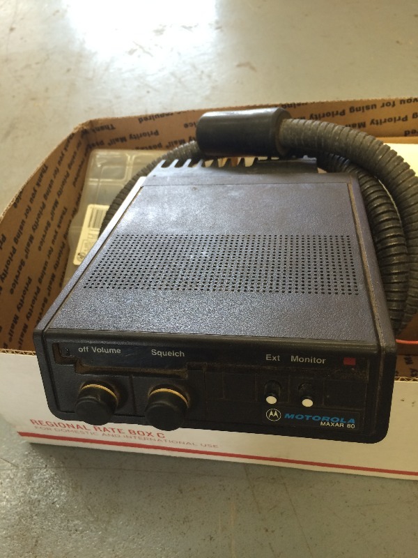 lot 62 image: Motorola MAXAR 80  other misc items
