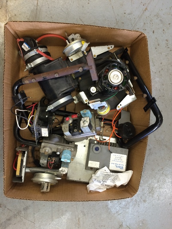 lot 65 image: Furnace control modules, valves, inducer motor, pressure switches