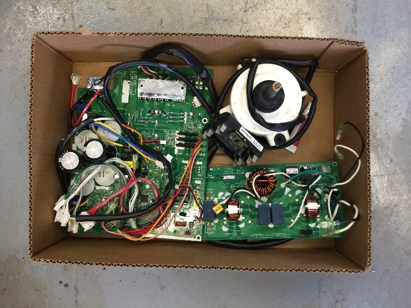 lot 66 image: Furnace control boards & inducer motor