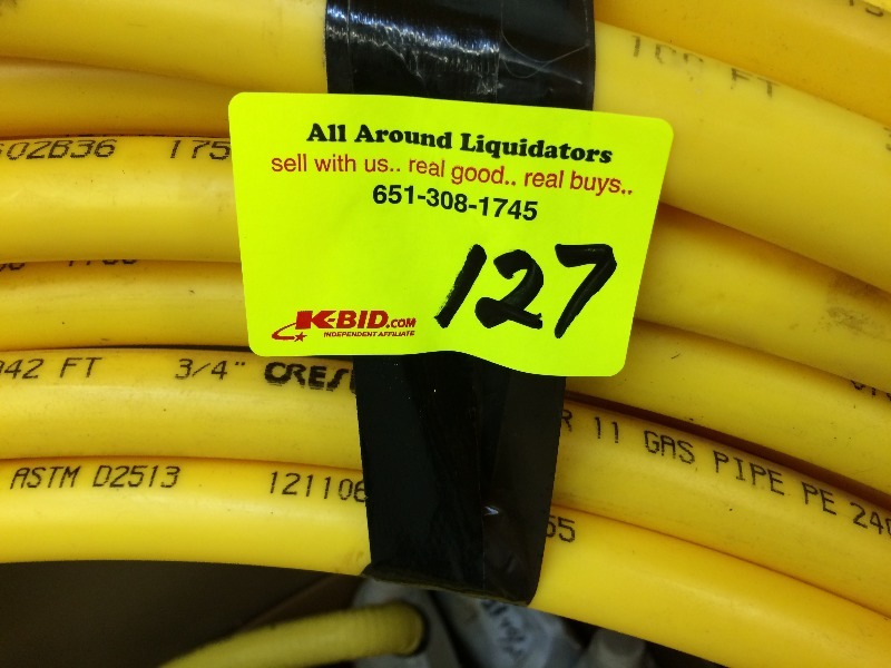 lot 127 image: Assorted flexible gas piping 12 to 34