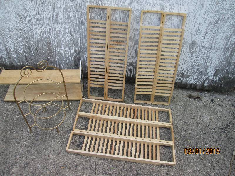 lot of wood display pieces, the fla...