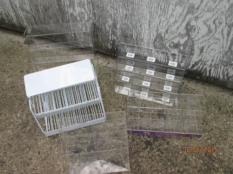 Small lot of acrylic displays and a...