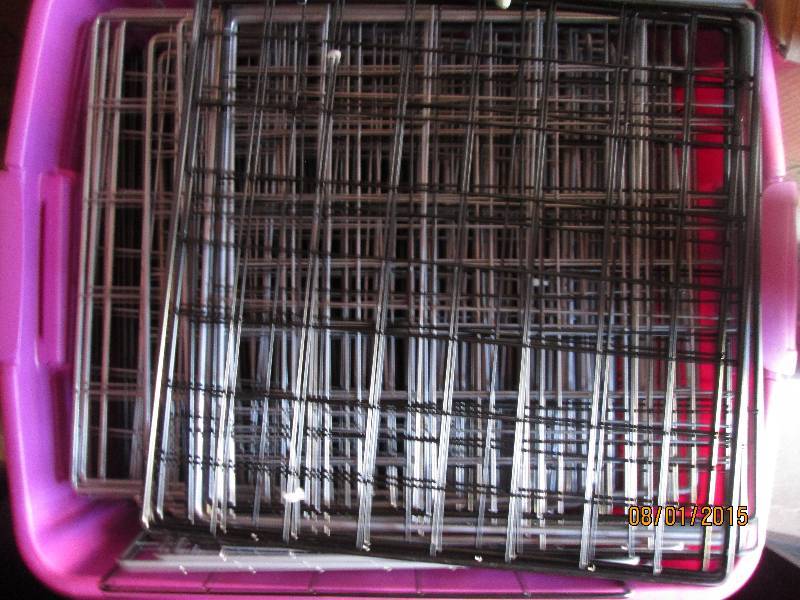 Plastic tote full of square section...