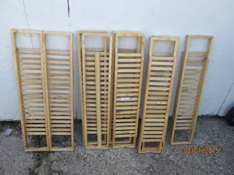 lot of wood display pieces, the fla...