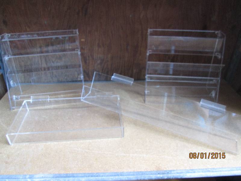 Acrylic slat wall and display shelv...