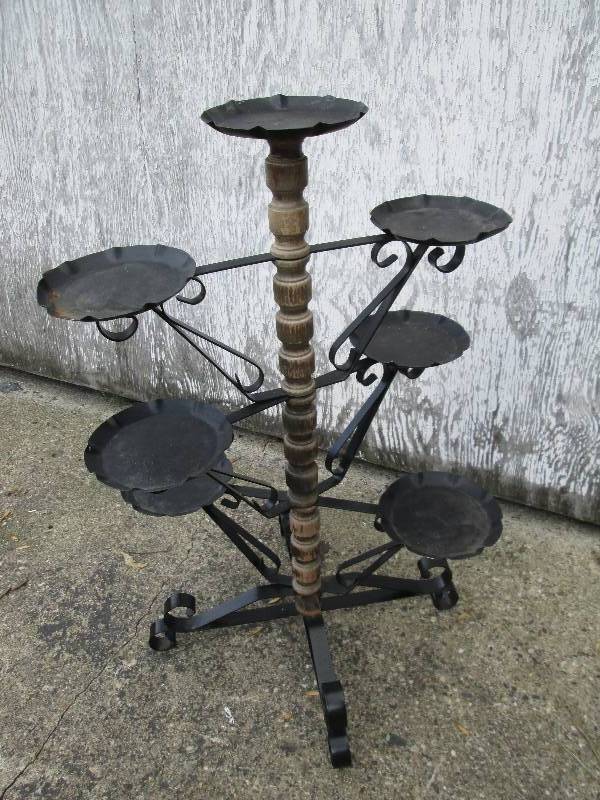 Wood and metal display stands 32 t...