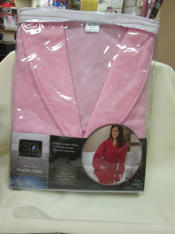 Ultra- Soft Fleece Robe 43 in. Leng...