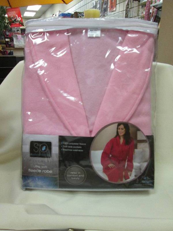 Ultra- Soft Fleece Robe 43 in. Leng...