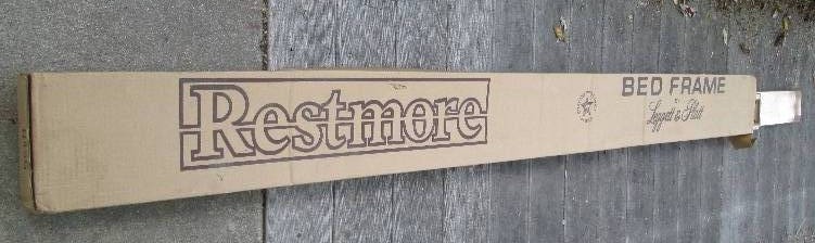 Restmore metal bedframe with wood p...