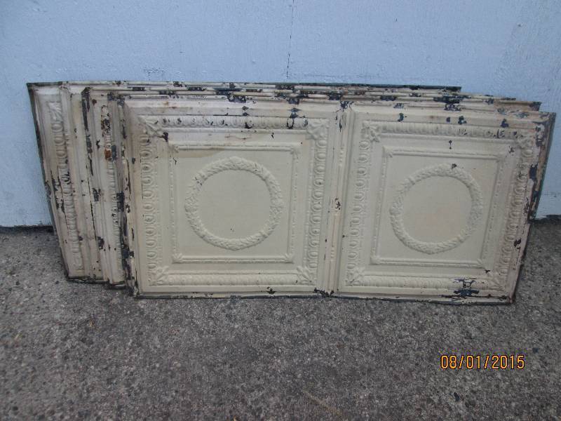 lot 3 image: Lot of 5 sheets of antique ceiling ...