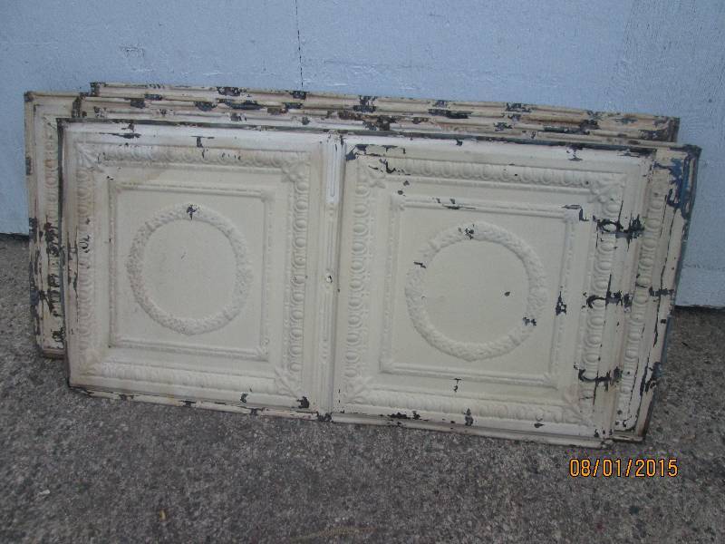 lot 7 image: Lot of 5 sheets of antique ceiling ...