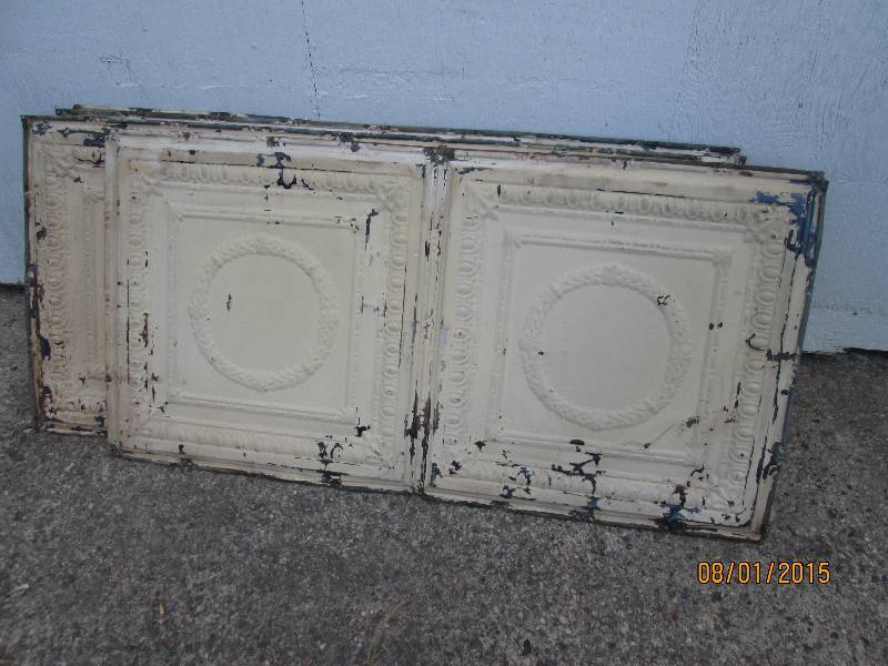 lot 10 image: Lot of 5 sheets of antique ceiling ...