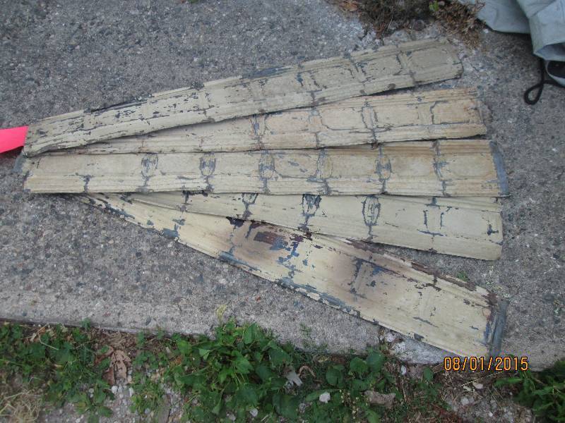 lot 14 image: Lot of 5 sheets of trim antique cei...