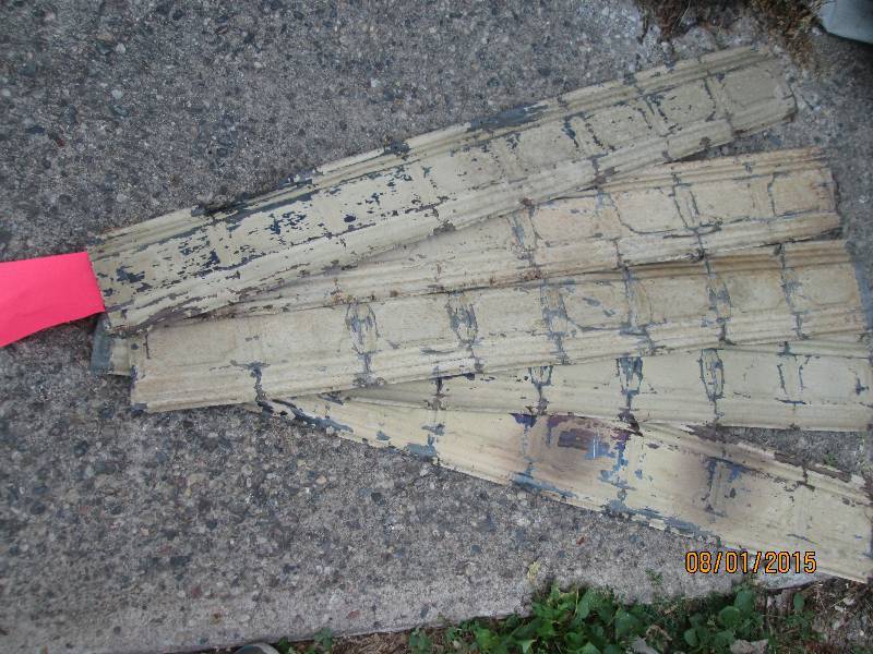 lot 15 image: Lot of 5 sheets of trim antique cei...
