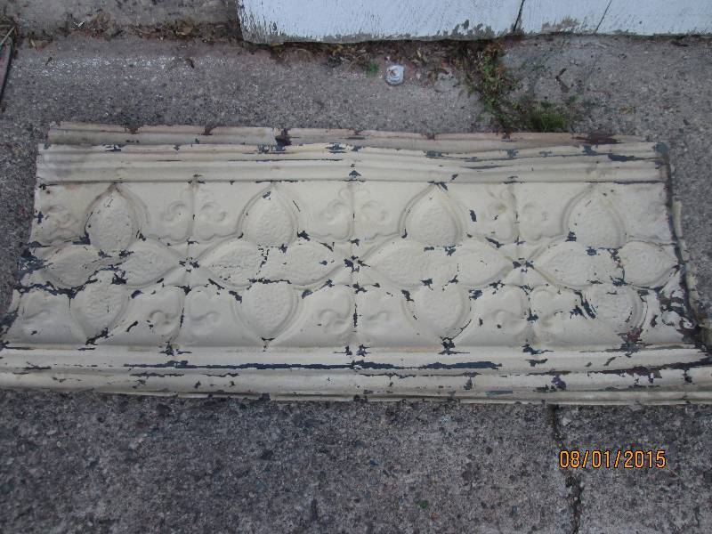 lot 28 image: Lot of antique ceiling tin, 5 sheet...