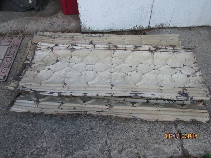 lot 33 image: Lot of antique ceiling tin, 5 sheet...