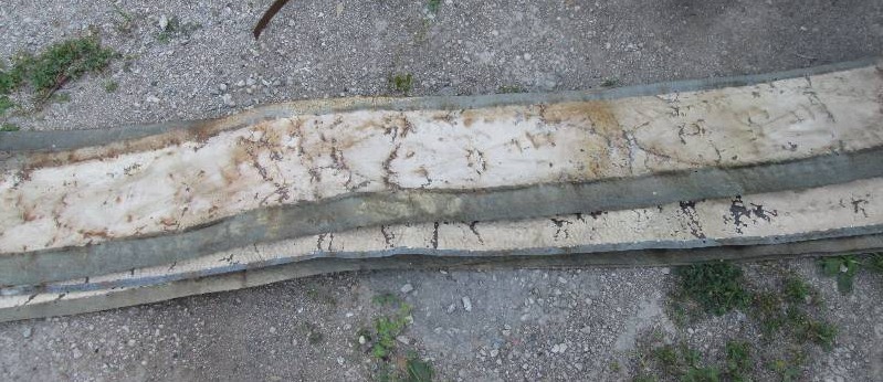 lot 38 image: Strips of antique ceiling tin, all ...