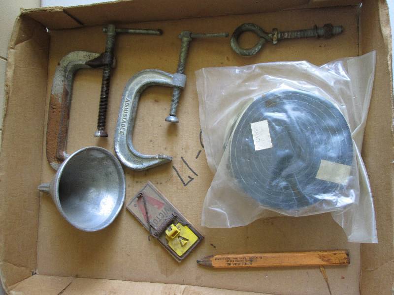 2 c clamps, 4 12 and 3  Roll of ...