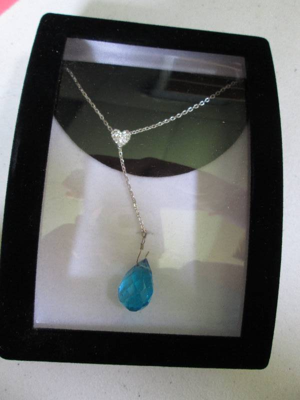 Blue necklace new in box...
