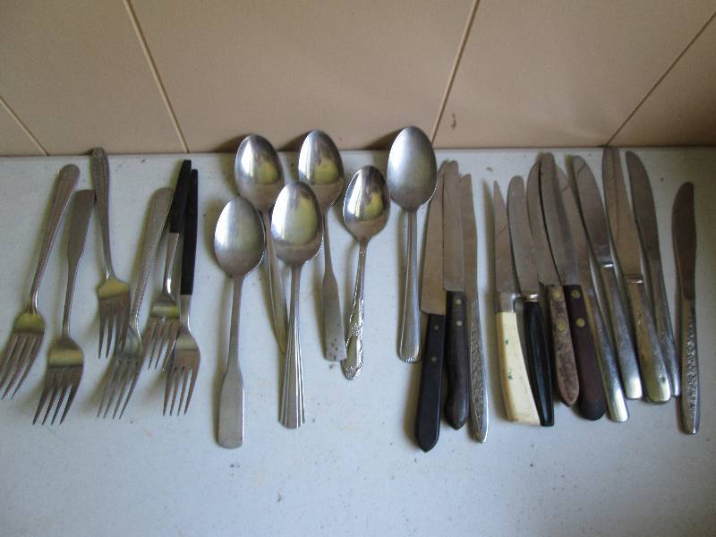 6 steak knives, 6 butter knives, 6 ...