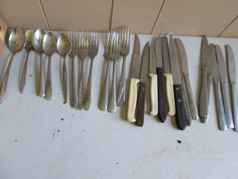 6 steak knives, 6 butter knives, 6 ...