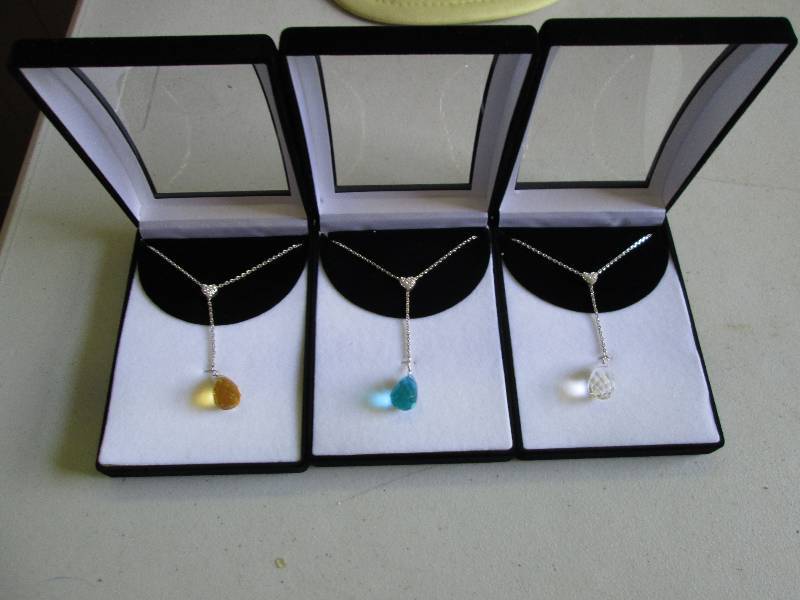 New necklaces , turquoise, topaz, c...