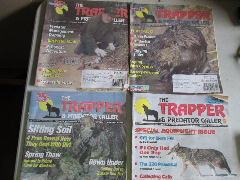 4 vintage trapper magazines...