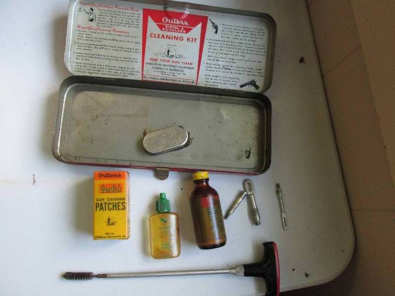 Vintage 38 Cal. Gun cleaning kit, i...