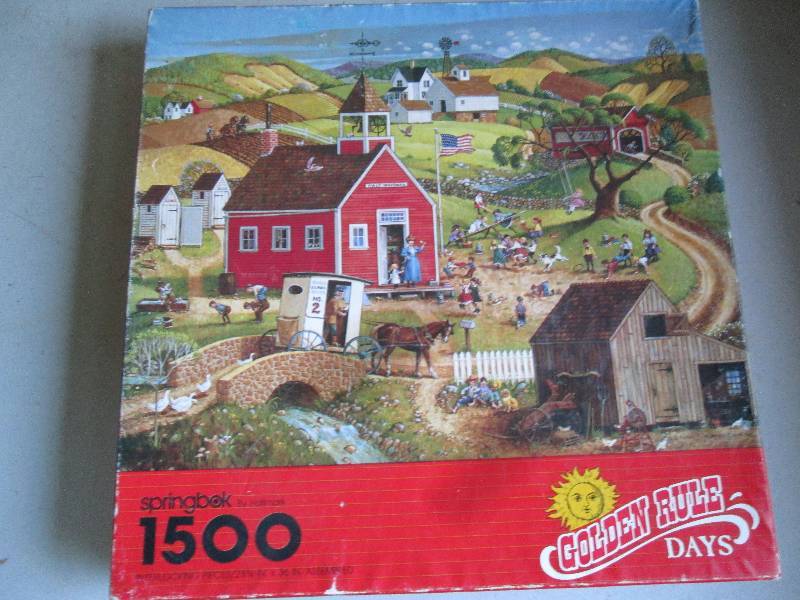1500 piece puzzle with old farm sce...